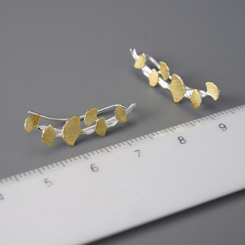 Ginkgo Branch - Stud Earrings