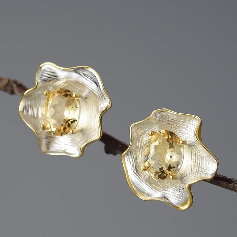 Baroque Leaf - Stud Earrings