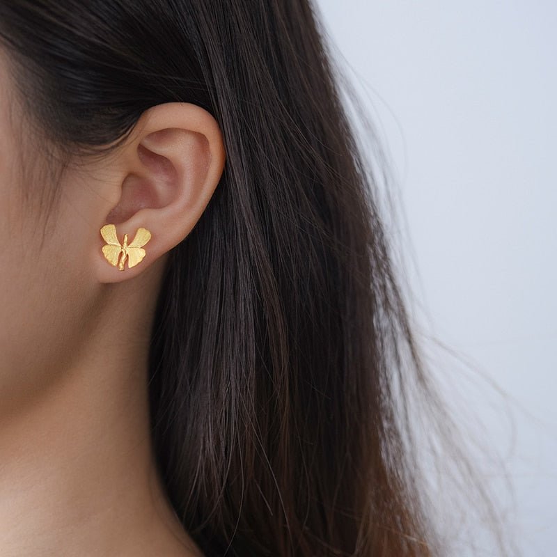 Ginkgo Wings - Stud Earrings