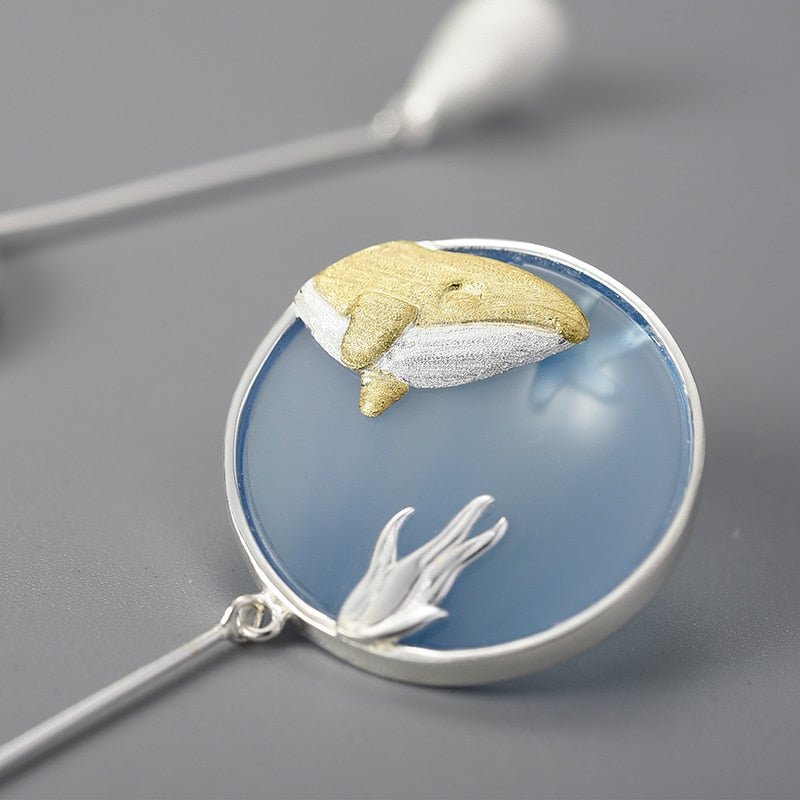 Wandering Whale - Drop Earrings