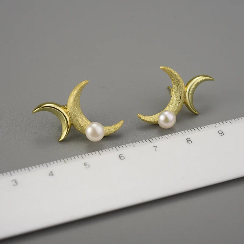 Triple Moon - Stud Earrings