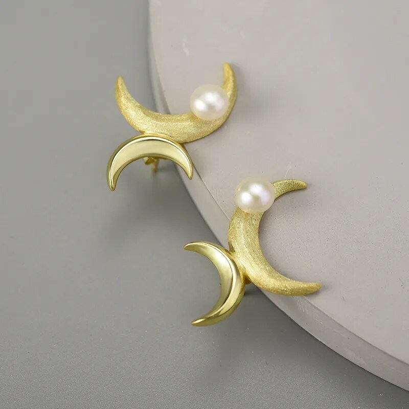 Triple Moon - Stud Earrings