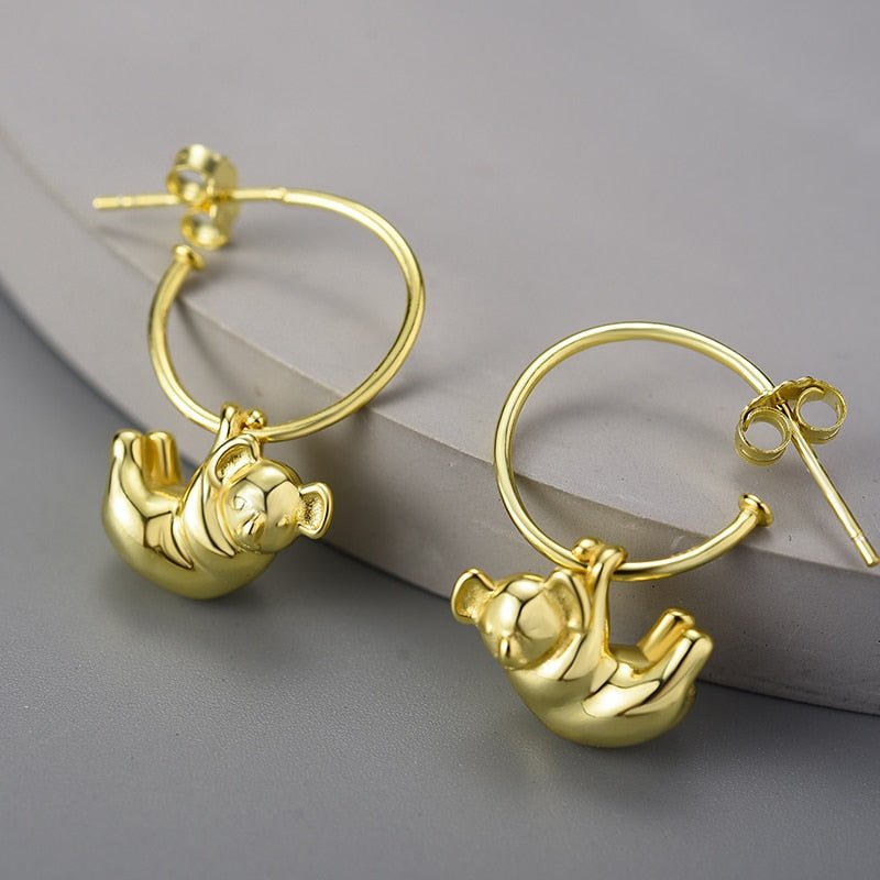 Hanging Koala - Hoop Earrings