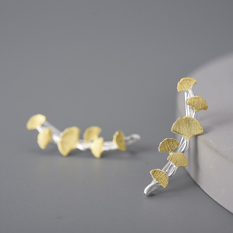 Ginkgo Branch - Stud Earrings