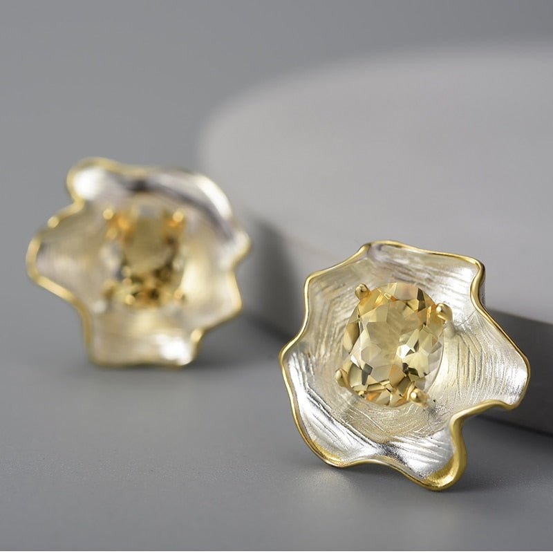 Baroque Leaf - Stud Earrings