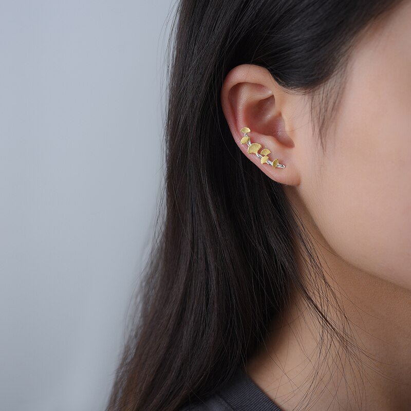 Ginkgo Branch - Stud Earrings