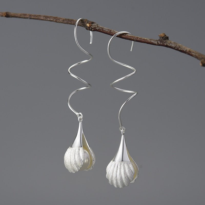 Spiral Shell - Dangle Earrings