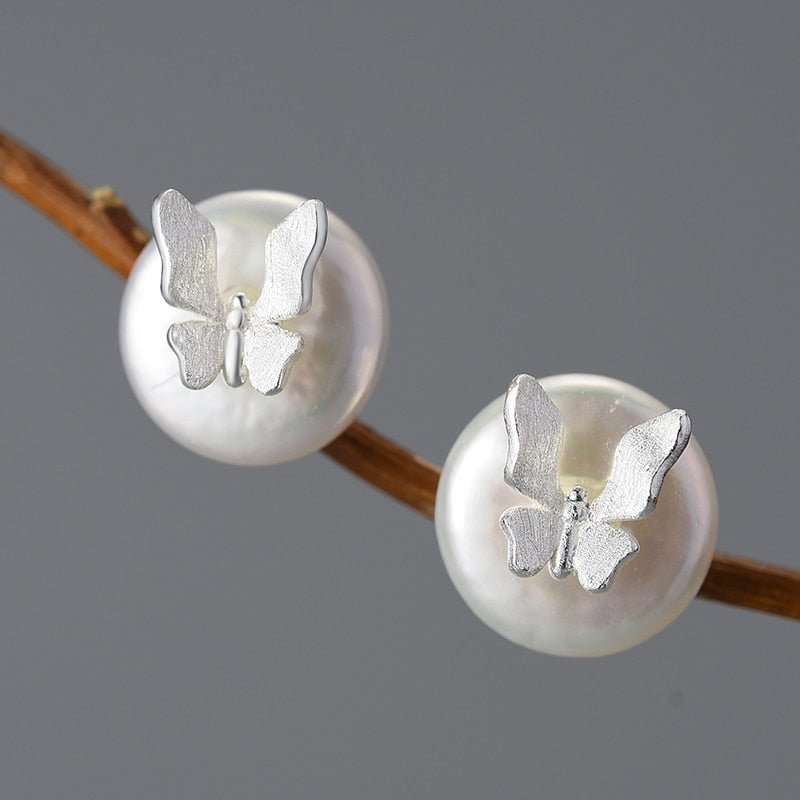 Baroque Butterfly - Stud Earrings