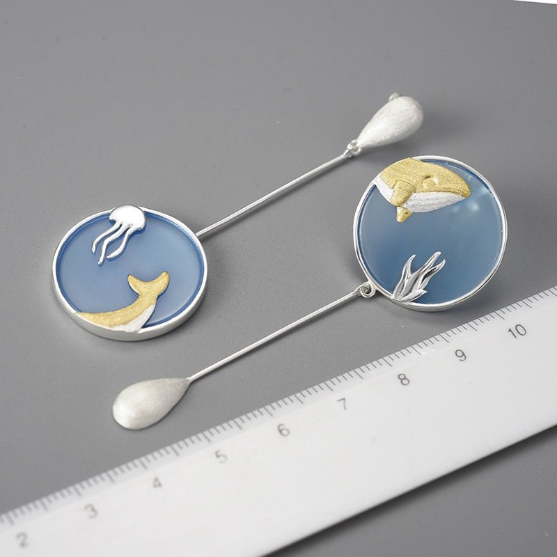 Wandering Whale - Drop Earrings