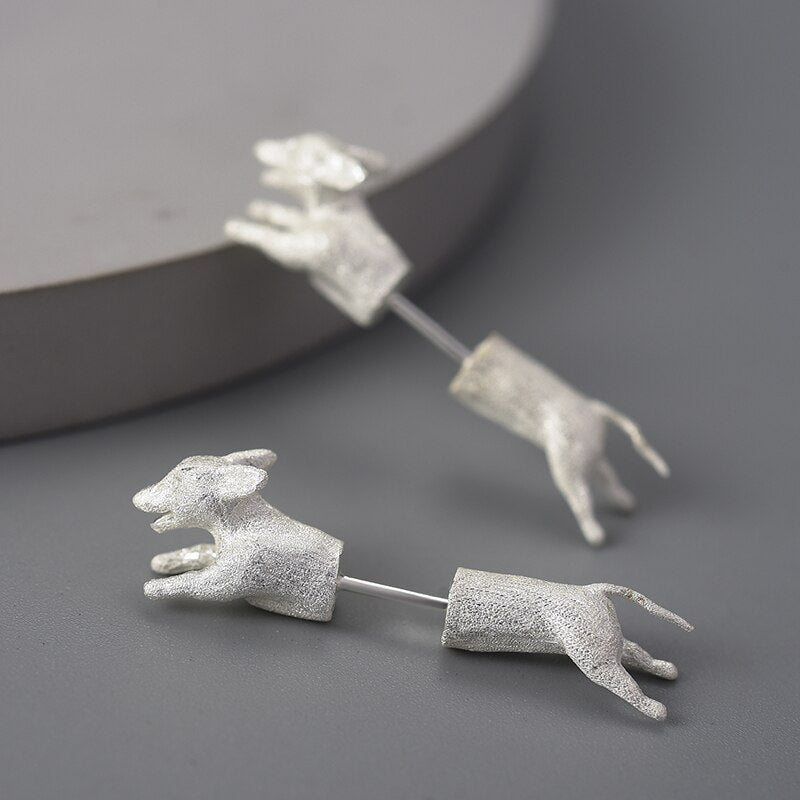 Run Dachshund Run - Stud Earrings