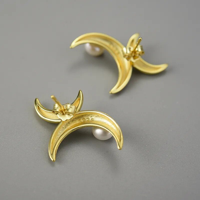 Triple Moon - Stud Earrings