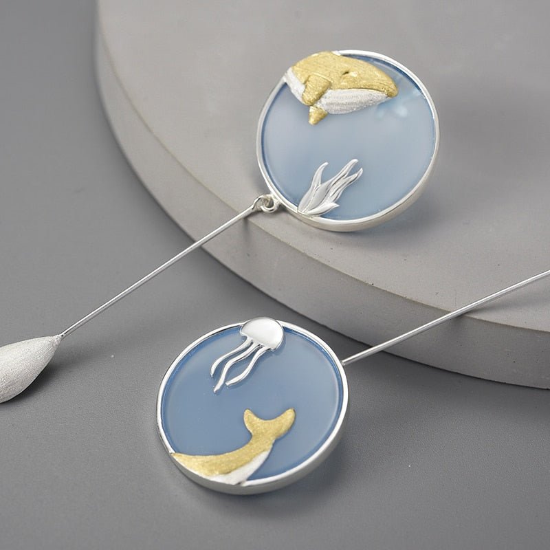 Wandering Whale - Drop Earrings
