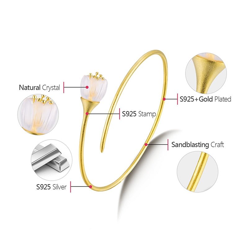 Valley Flower - Adjustable Bangle | NEW - MetalVoque