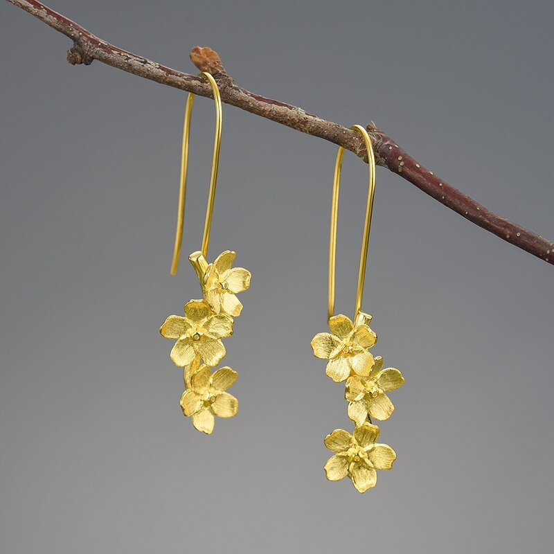 Forget-me-not Flower - Dangle Earrings