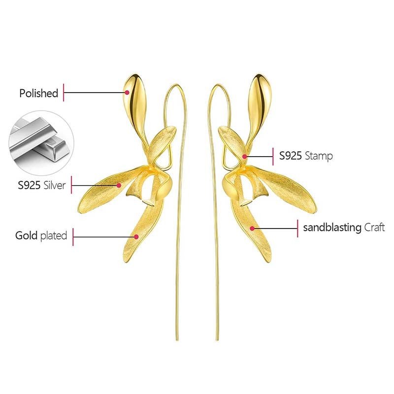 Statement Orchid - Dangle Earrings