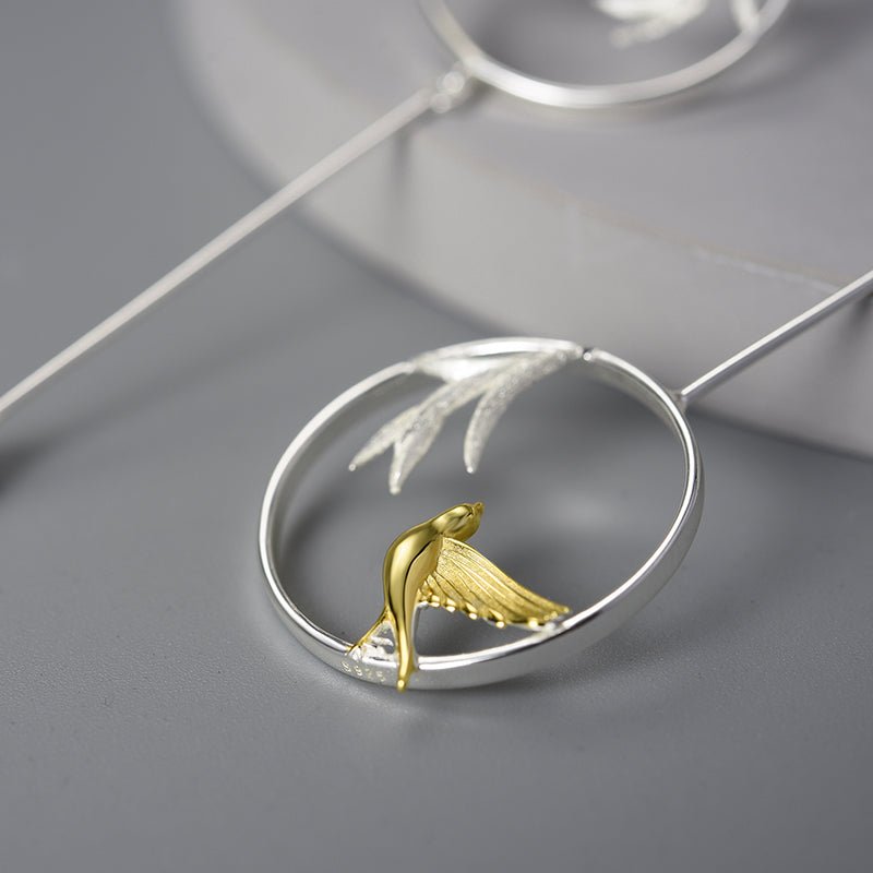 Flying Swallow - Drop Earrings