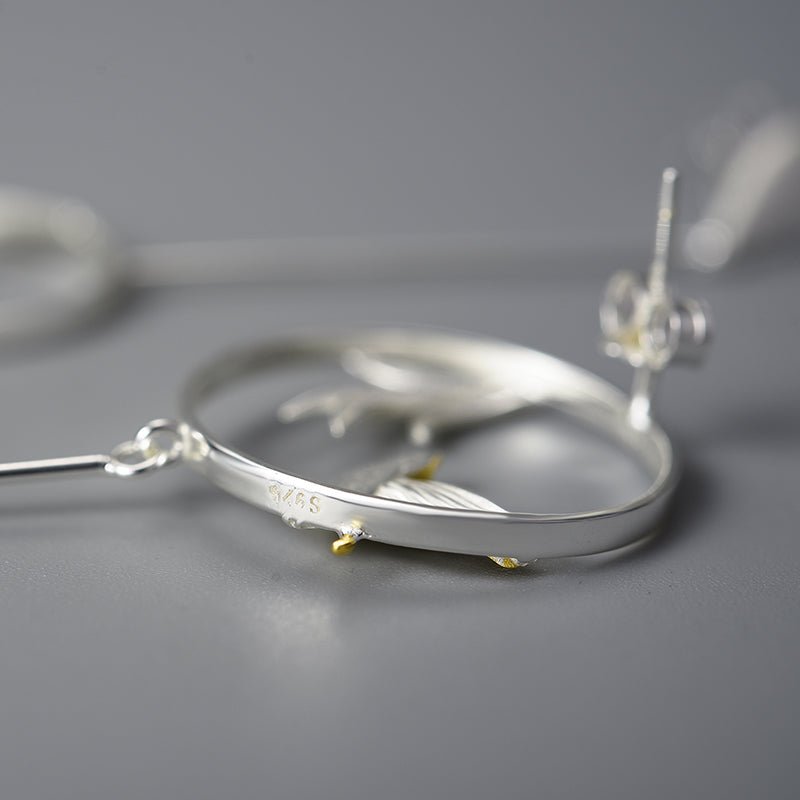 Flying Swallow - Drop Earrings