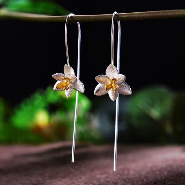 Blooming Flower - Dangle Earrings - MetalVoque