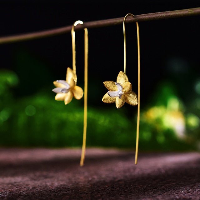 Blooming Flower - Dangle Earrings - MetalVoque
