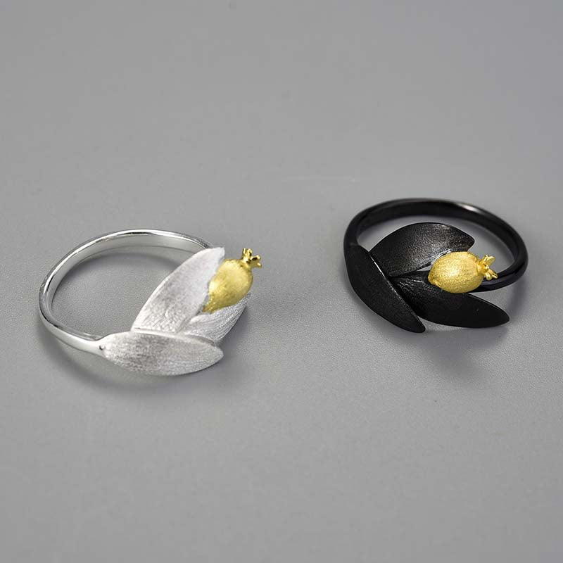 Pomegranate Leaves - Adjustable Ring | NEW