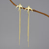 Flying Swallow - Long Dangle Earrings | NEW