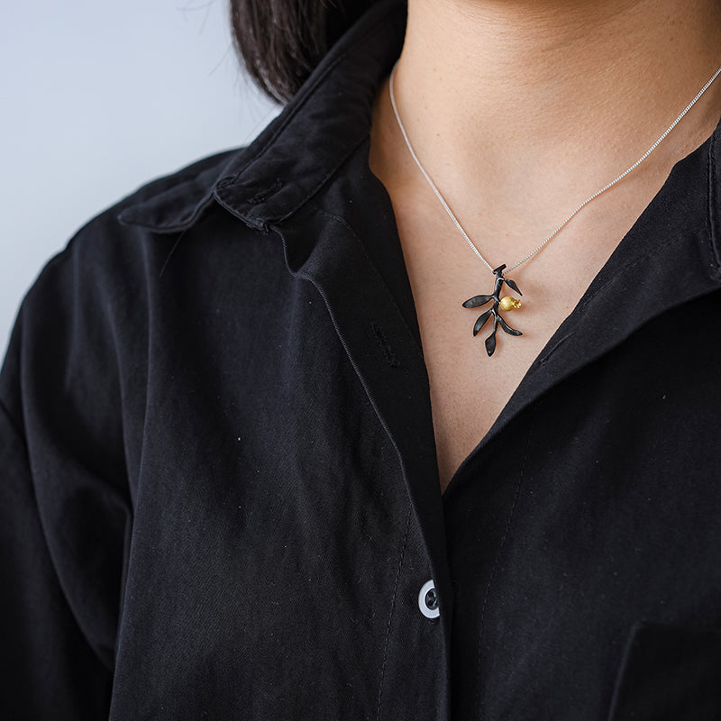 Pomegranate Leaves - Handmade Pendant | NEW
