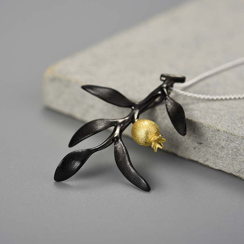Pomegranate Leaves - Handmade Pendant | NEW