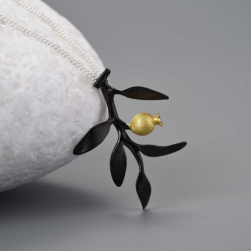 Pomegranate Leaves - Handmade Pendant | NEW