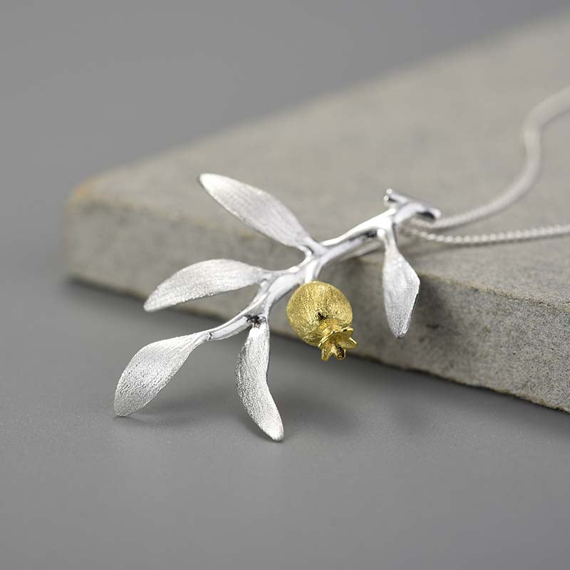Pomegranate Leaves - Handmade Pendant | NEW