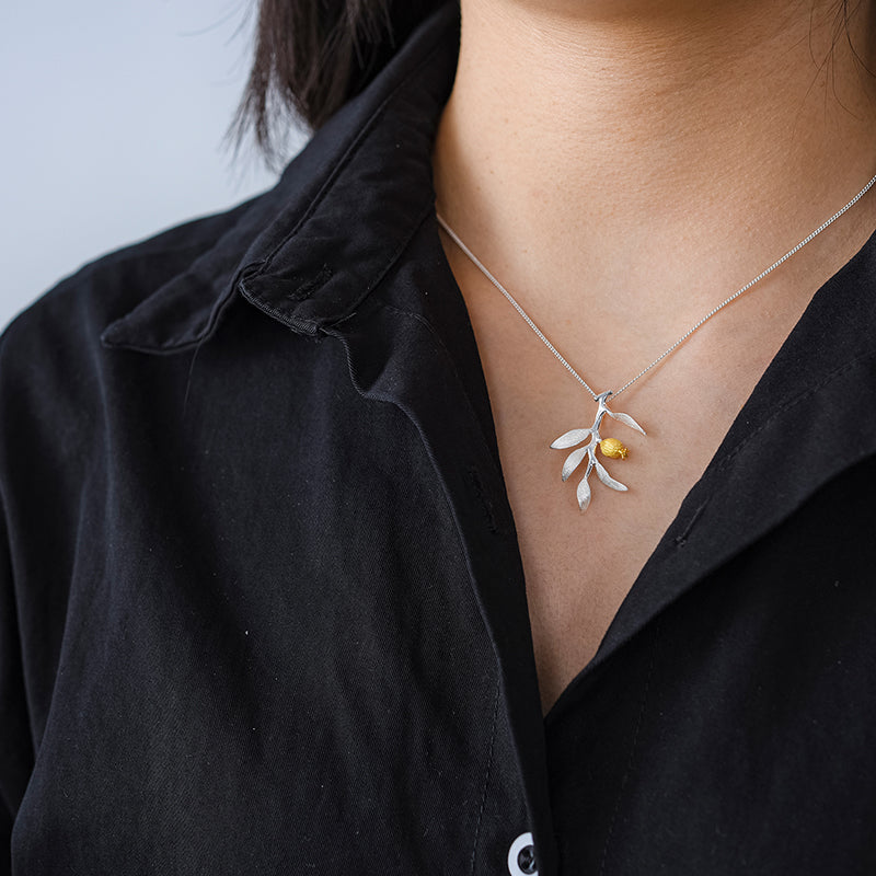 Pomegranate Leaves - Handmade Pendant | NEW