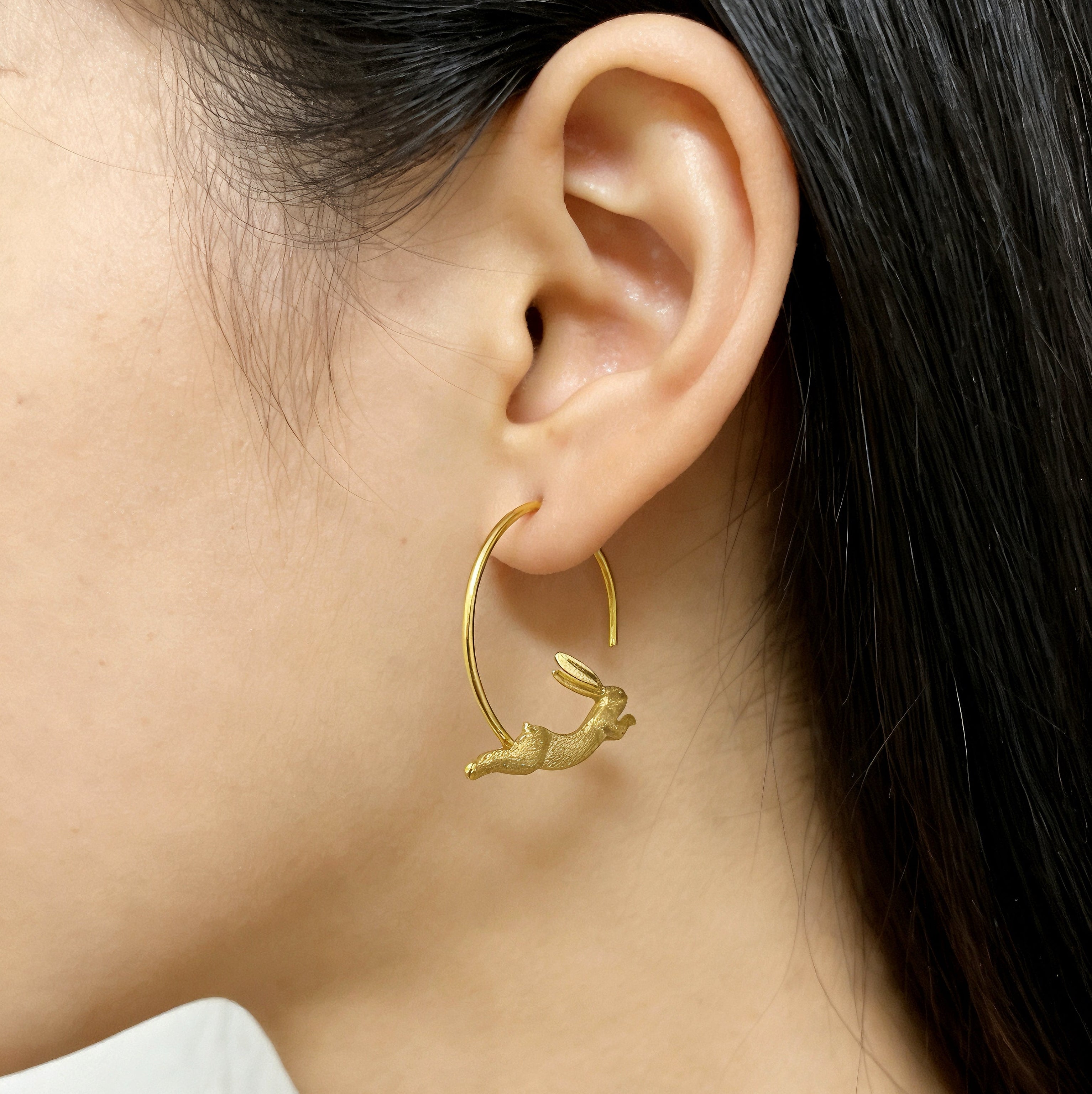 Running Bunny - Hoop Earrings | NEW