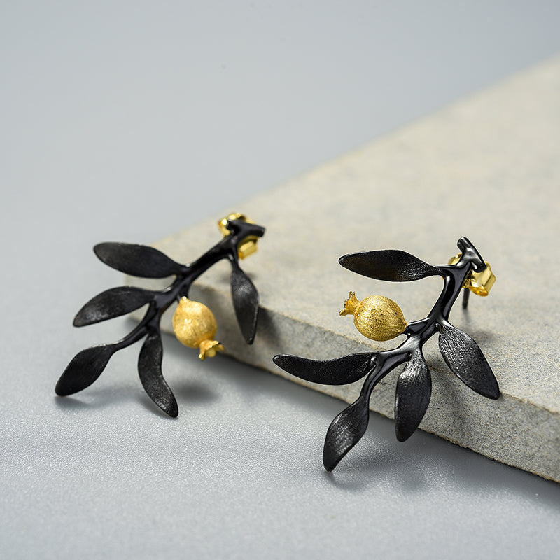 Pomegranate Leaves - Dangle Earrings | NEW