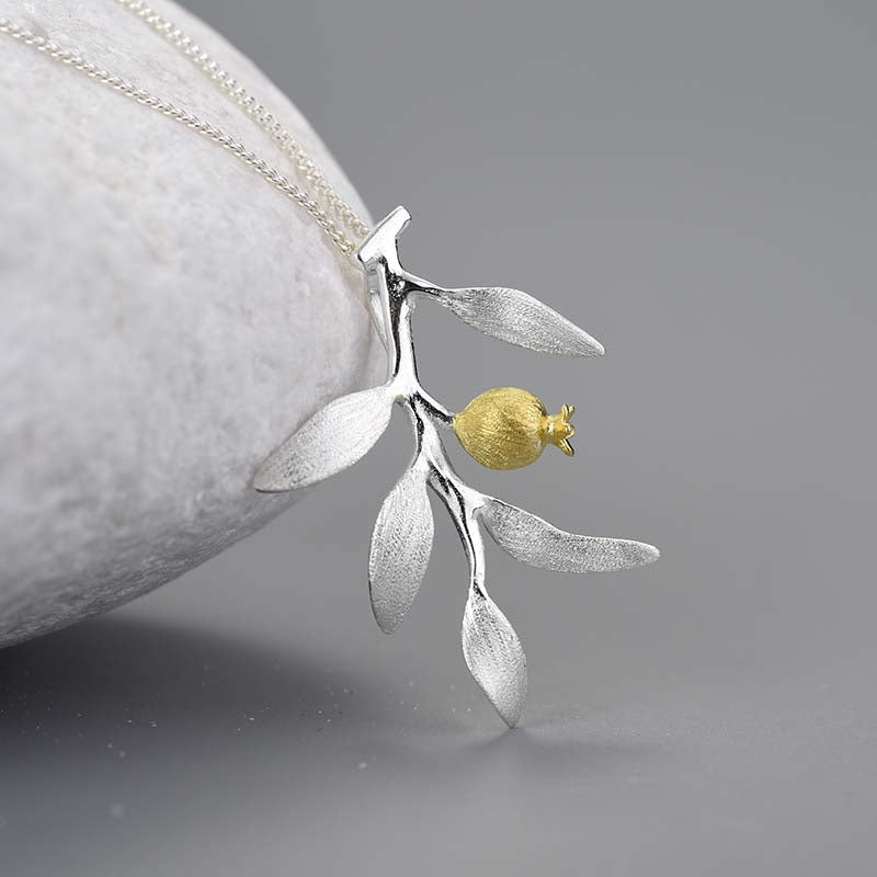 Pomegranate Leaves - Handmade Pendant | NEW