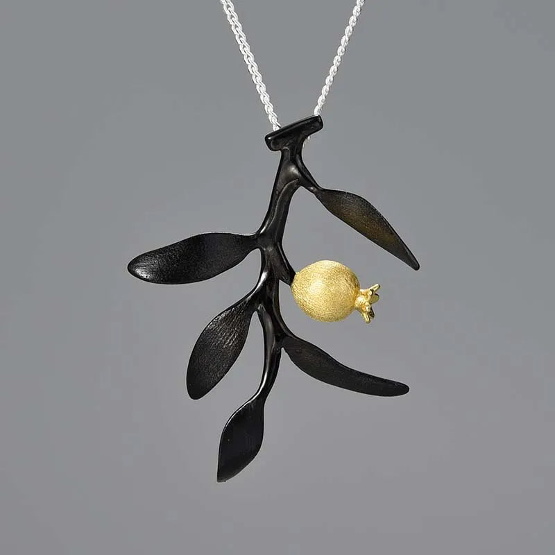 Pomegranate Leaves - Handmade Pendant | NEW