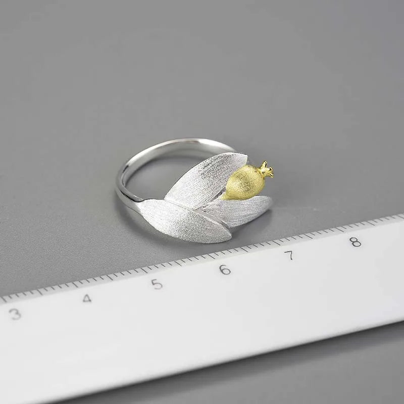 Pomegranate Leaves - Adjustable Ring | NEW