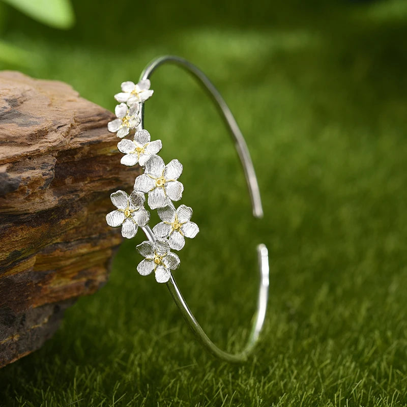 Forget-me-not Flower - Adjustable Bangle | NEW