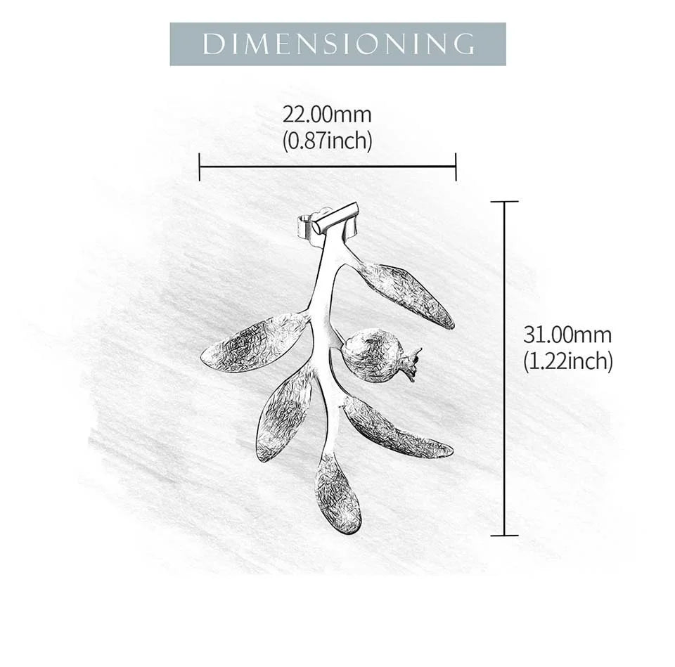 Pomegranate Leaves - Dangle Earrings | NEW