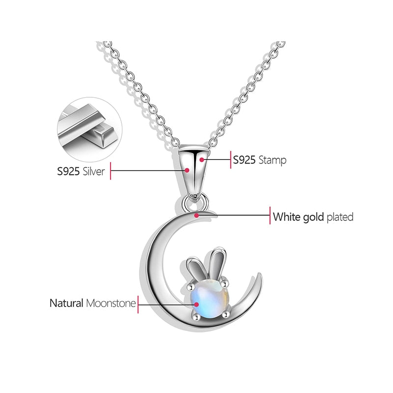 Moonstone Rabbit - Pendant Necklace | NEW