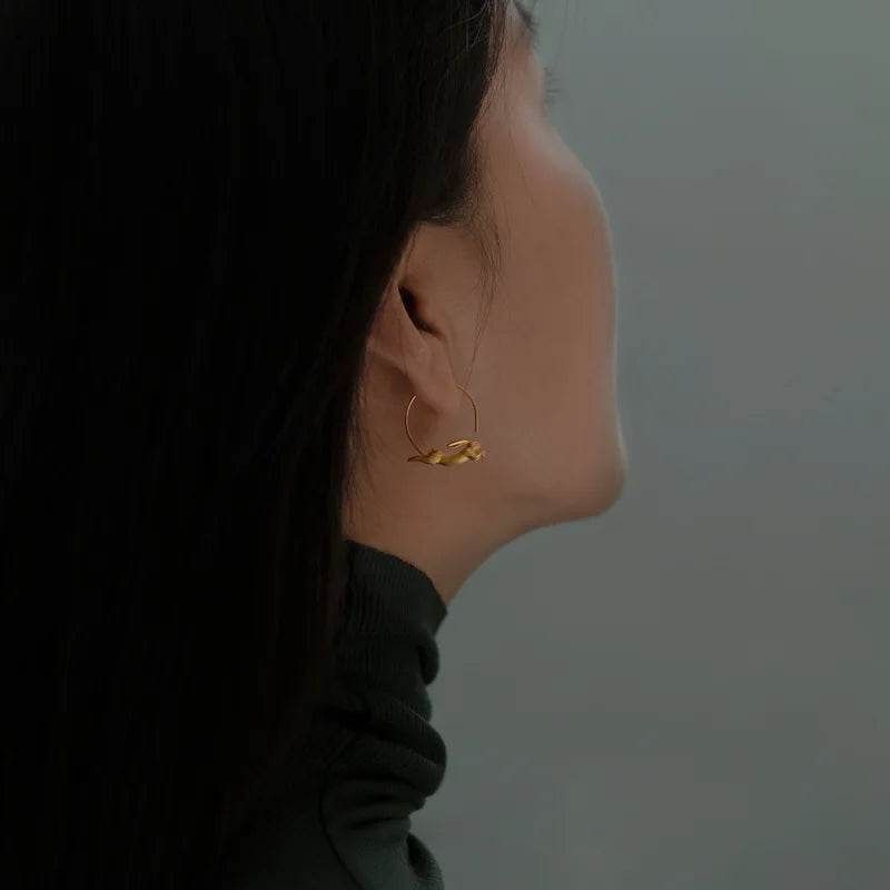 Running Bunny - Hoop Earrings | NEW