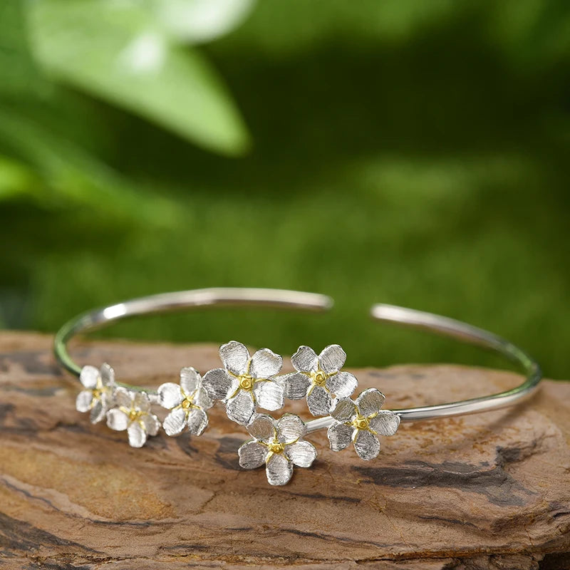 Forget-me-not Flower - Adjustable Bangle | NEW