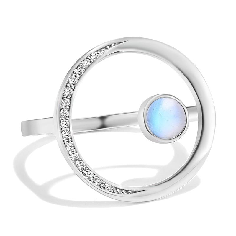 Moonstone Circle - Adjustable Ring | NEW