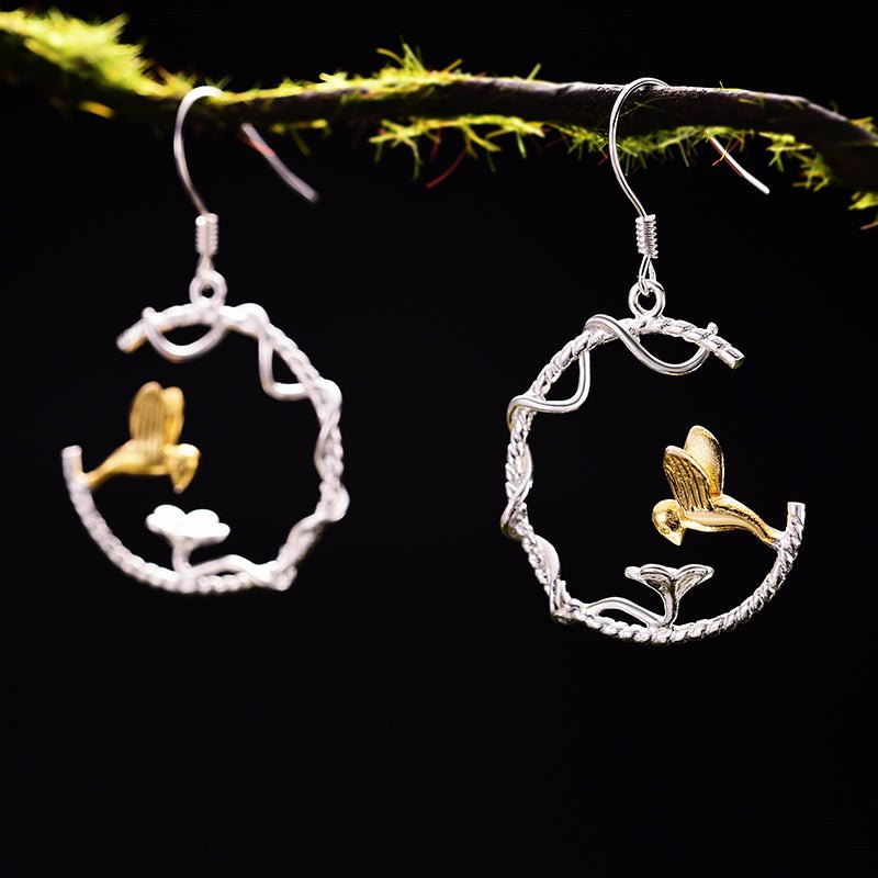 Bird's Marriage - Hoop Earrings - MetalVoque