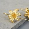 Flor de lirio - Pendientes colgantes