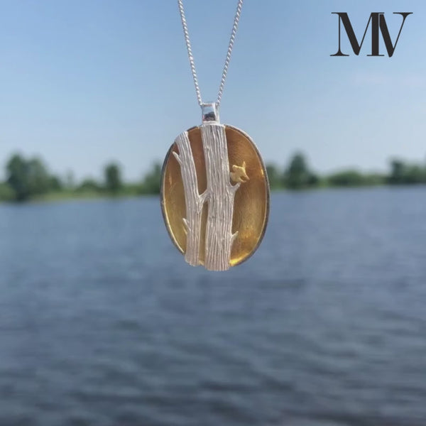 Bird's Marriage - Handmade Pendant