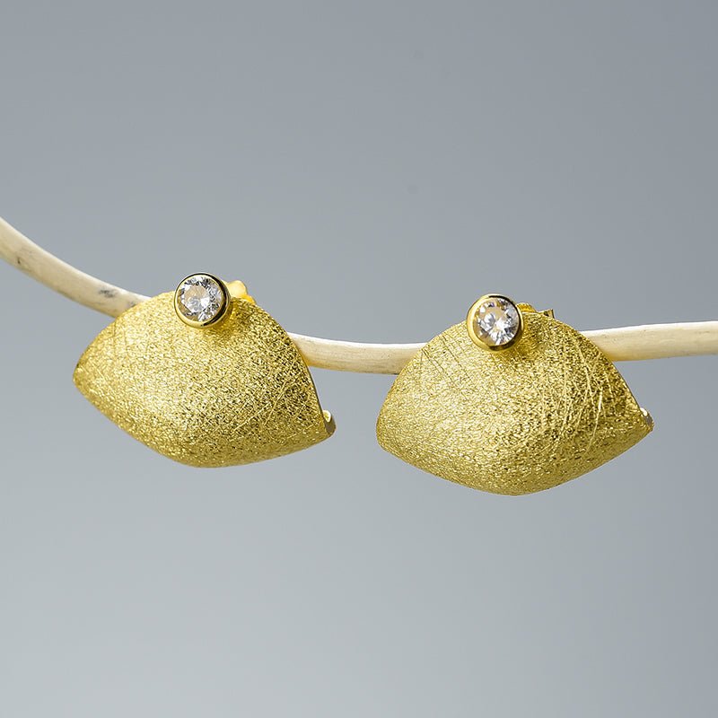 Zirconia Handbag - Stud Earrings