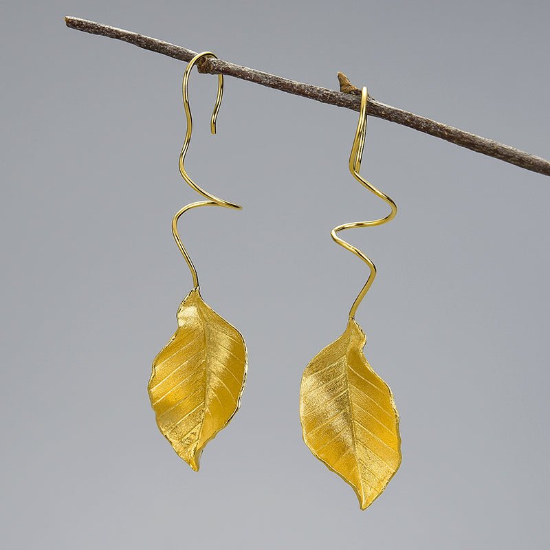 Autumn Leaf - Dangle Earrings | NEW - MetalVoque