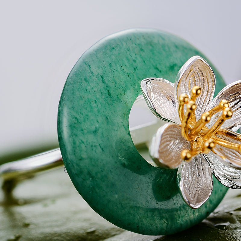 Whispering Lotus - Adjustable Ring - MetalVoque