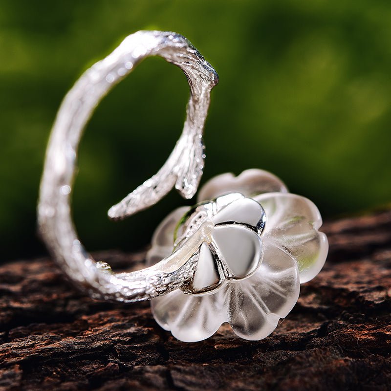 Rainy Flower - Adjustable Ring - MetalVoque