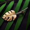 Monstera Petit - Handmade Brooch - MetalVoque