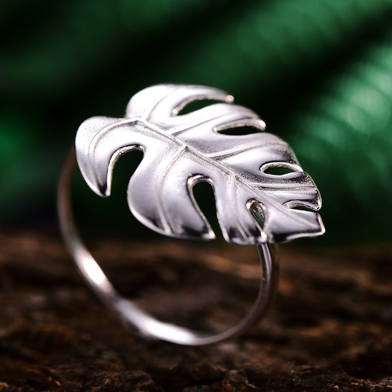 Monstera Petit - Adjustable Ring | NEW - MetalVoque